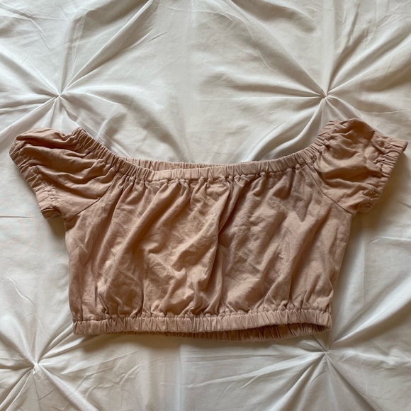 WILFRED OFF THE SHOULDER CROP TOP PINK - Picture 3 of 3